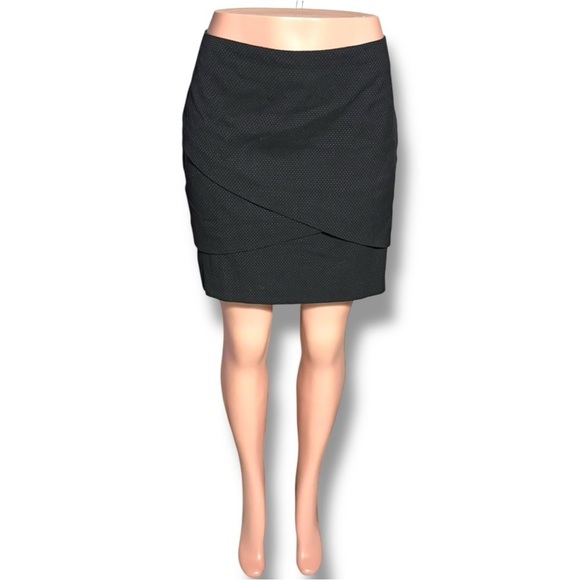 Forenza Dresses & Skirts - Forenza Womens 12 Classic Charcoal Overlapping Tiers Pencil Bodycon Mini Skirt